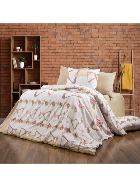 Dimcol Πάπλωμα Υπέρδιπλο 220x240 Δαρεία 490 White Beige