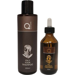Qure Oily Σετ Περιποίησης Μαλλιών Lotion 100ml + Σαμπουάν 220ml
