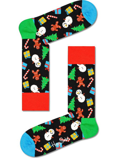 Happy Socks Bring It On Χριστουγεννιάτικες Ανδρικές Κάλτσες Ψηλές Πολύχρωμες BIO01-9300