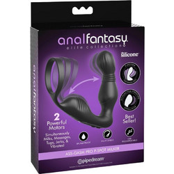 Pipedream Anal Fantasy Elite Ass-Gasm Pro Πρωκτική Σφήνα Ασύρματη με Δόνηση Μαύρη D-236562