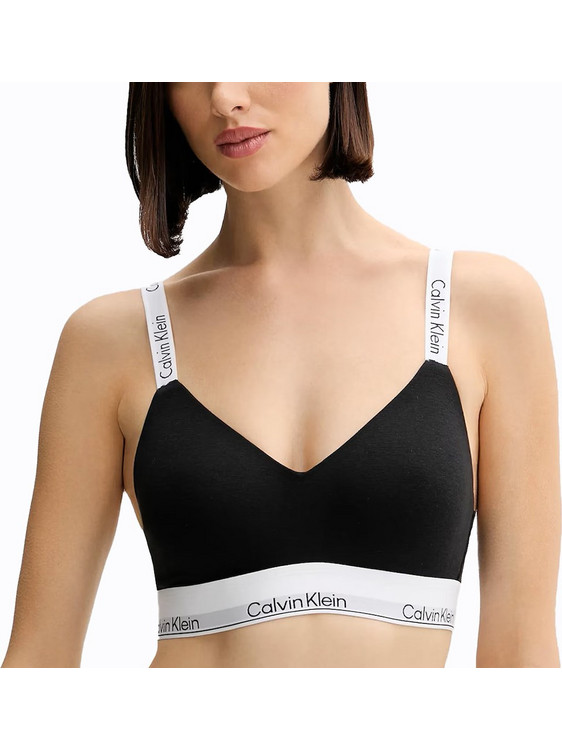 Calvin Klein Bralette με Ελαφριά Ενίσχυση χωρίς Μπανέλα Μαύρο LV00QF8504