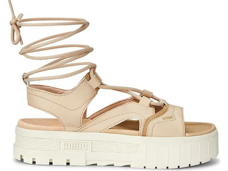 Puma Mayze Καλοκαιρινές Γυναικείες Πλατφόρμες Χαμηλές Μπεζ 388950-01