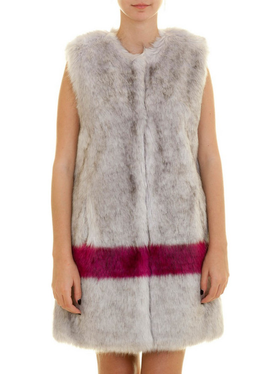 Unreal Fur Αμάνικη Γυναικεία Γούνα Γκρι 8700125