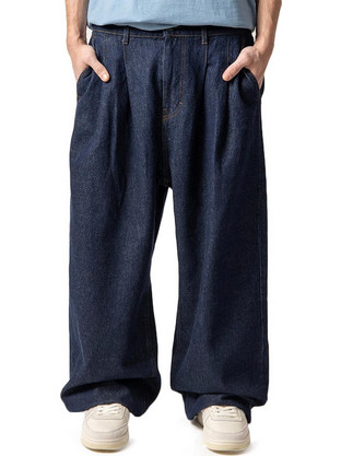 Kaotiko Ανδρικό Τζιν Παντελόνι Relaxed Εφαρμογή Navy Μπλε AP014-01-K002