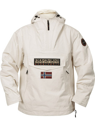 Napapijri Rainforest Ανδρικό Μπουφάν Χειμωνιάτικο Pullover Αδιάβροχο Λευκό NP0A4IB9N1J
