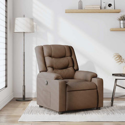 vidaXL Πολυθρόνα Relax με Υποπόδιο Ανακλινόμενη Καφέ 4019923