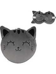 iTotal Grey Cat & Sleep Mask 19cm XL2529