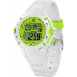 Ice Watch Ψηφιακό Γυναικείο Ρολόι Χρονογράφος με Λευκό Καουτσούκ Λουράκι IC024004