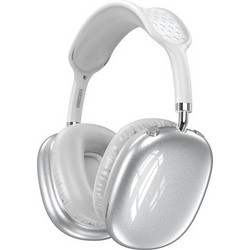 Kakusiga KSC-1466 Ενσύρματα & Ασύρματα Bluetooth Ακουστικά Over Ear Ασημί