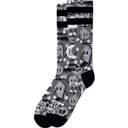 American Socks Night Gathering Ανδρικές Κάλτσες Ψηλές με Σχέδια Γκρι AS322