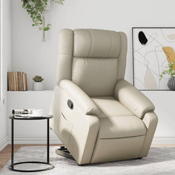 vidaXL Πολυθρόνα Relax Ανακλινόμενη Δερματίνη Μπεζ 3205151