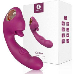 S-Hande Olina Vibrator Διπλός Δονητής 17cm Μωβ