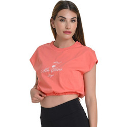 Target Γυναικείο Αθλητικό Crop Top Κοραλί S25-65212-52