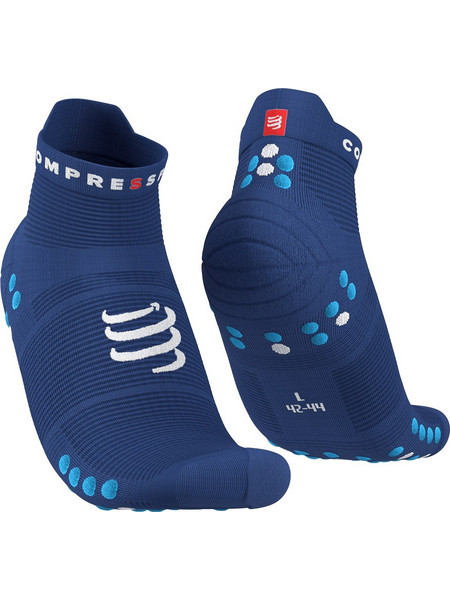 Compressport V4.0 Run Ανδρικές Κάλτσες Κοντές με Σχέδια Navy Μπλε XU00047B-533