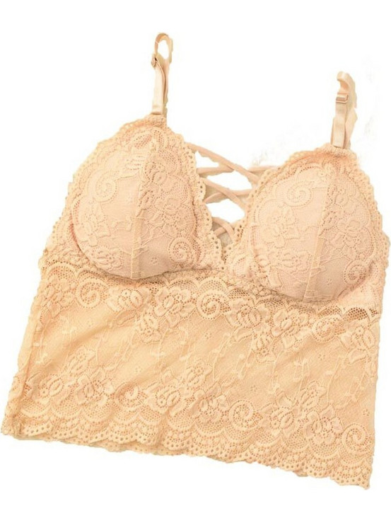 Potre Bralette με Ελαφριά Ενίσχυση χωρίς Μπανέλα Μπεζ 01235120042