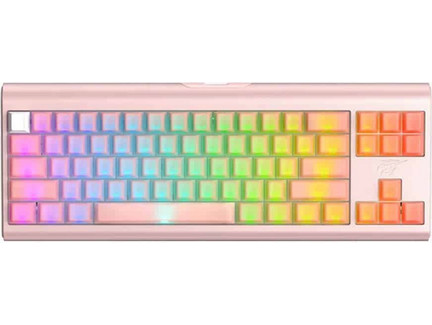 Havit KB896L Μηχανικό Gaming Πληκτρολόγιο TenKeyLess με Longhua Διακόπτες RGB Pink