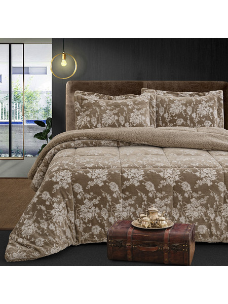 Beauty Home Κουβερτοπάπλωμα King Size 240x260 Μπεζ Art 12672