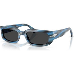 Persol PO3385S 123448 Ανδρικά Γυαλιά Ηλίου Ορθογώνια Κοκάλινα Μπλε με Μαύρο Φακό