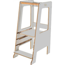 MeowBaby Plywood Πύργος Εκμάθησης Ξύλινος Γκρι