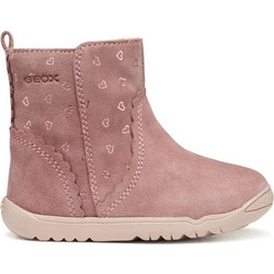 Geox Παιδικά Μποτάκια Ροζ Suede με Φερμουάρ B264PA00721C8007