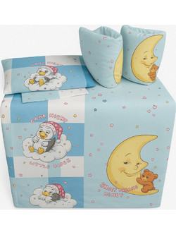 Beboulino Sweet Dream Honey Σετ Κούνιας Light Blue/Yellow 6τμχ
