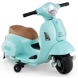 Costway Ηλεκτροκίνητη Παιδική Vespa 6V Τιρκουάζ TQ10310DE-GN