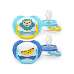 Philips Avent Ultra Air Ανατομικές Ορθοδοντικές Πιπίλες Σιλικόνης 6-18m Yellow Blue 2τμχ SCF080/26