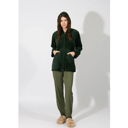 Harmony Γυναικεία Ρόμπα Χειμωνιάτικη Fleece Κυπαρισσί 36-409714