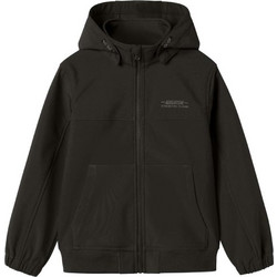 Name It Παιδικό Μπουφάν Χειμωνιάτικο Softshell Αδιάβροχο Μαύρο 13236573
