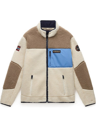 Napapijri Ανδρική Ζακέτα Fleece με Φερμουάρ Μπεζ NP0A4GNT-MQZ