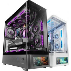 Mars Gaming MC-LCDPRO Black Gaming Midi Tower Κουτί Υπολογιστή με Πλαϊνό Παράθυρο