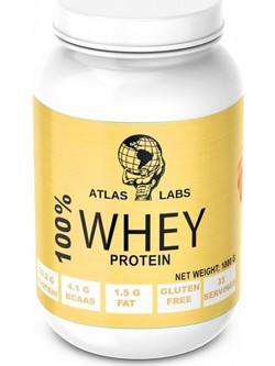 Atlas Labs Whey Chocolate Πρωτεΐνη Ορού Γάλακτος Γράμμωσης Χωρίς Γλουτένη 1kg