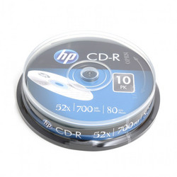 HP HPCD10 Εγγράψιμα CD-R 52x 700MB Cake Box 10τμχ