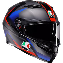 AGV K3 Striga Matt Black Blue Red Κράνος Μηχανής Full Face 1500gr