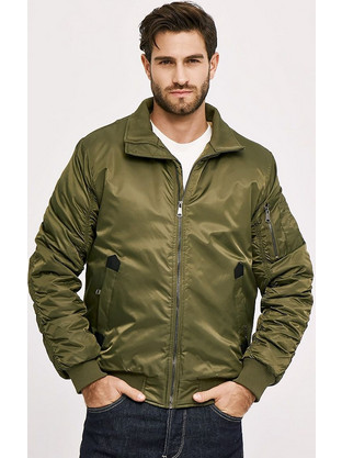 Camaro Ανδρικό Μπουφάν Χειμωνιάτικο Bomber Χακί 25520-158-087