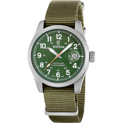 Festina Ανδρικό Ρολόι με Χακί Υφασμάτινο Λουράκι F20082/2