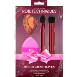 Real Techniques Marry Must-Haves Σετ Πινέλα Μακιγιάζ με Σφουγγαράκι 4τμχ
