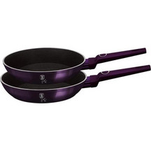 Berlinger Haus Purple Eclipse Collection Σετ Τηγάνια Αλουμινίου με Αντικολλητική Επίστρωση Μαρμάρου 2τμχ BH-6789