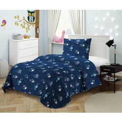Viopros Σετ Παιδικό Κουβερλί Μονό Microfiber με Μαξιλαροθήκη 160x240 5404 Navy Μπλε