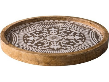 Style Point Marrakeck Πιάτα Ρηχά Ξύλινα 25cm 4τμχ WCC3025MG