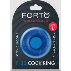 Forto F-33 Silicone Large Cock Ring 25mm Blue