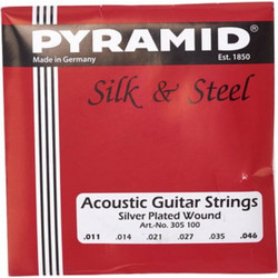 Pyramid 305/100 Σετ 6 Χορδές Ακουστικής Κιθάρας Silk and Steel 11-46"