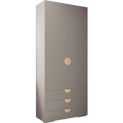 PoliHome Δίφυλλη Ντουλάπα Ρούχων Inova IV 100x47x236cm 163057899