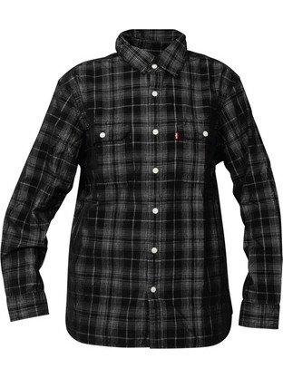 Levi's Ανδρικό Πουκάμισο Βαμβακερό Καρό Μακρυμάνικο Κανονική Γραμμή Overshirt Μαύρο 19573-0280