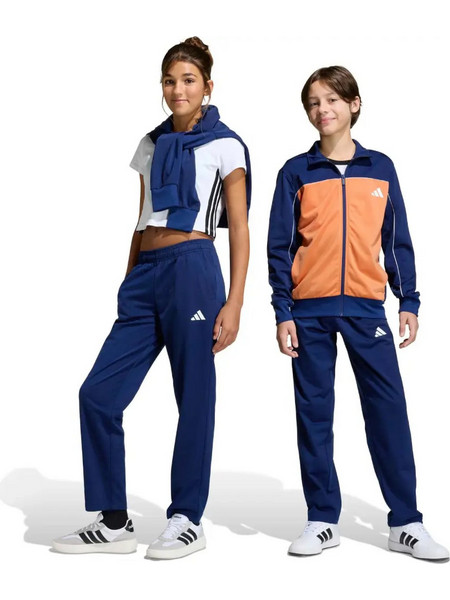 Adidas Tricot Colorpop Παιδικό Σετ Φόρμας Navy Μπλε Πορτοκαλί KC2132