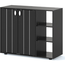 Costway Παπουτσοθήκη Ξύλινη Μαύρη M80xΠ31xΥ64.5cm JV12999DK