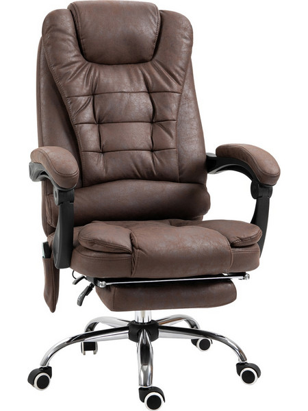Scruffs Καρέκλα Διευθυντική με Ανάκλιση Καφέ 921-318V91BN