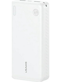 Usams PB83 Power Bank 20000mAh με 2 Θύρες USB-A & Θύρα USB-C Quick Charge 3.0 & Power Delivery White
