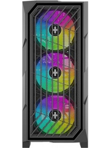 Xilence Breeze II Black Midi Tower Κουτί Υπολογιστή RGB με Πλαϊνό Παράθυρο
