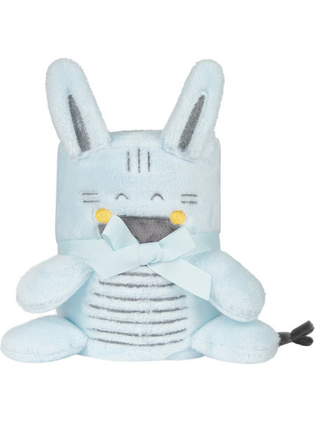 KikkaBoo Stripy Friends Κουβέρτα Αγκαλιάς Fleece 75x100 Γαλάζια